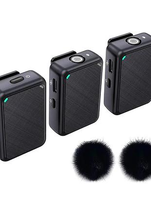 Wireless lavalier microphone - one to two беспроводной микрофон двойной мини-петличный, совместимый с iphone