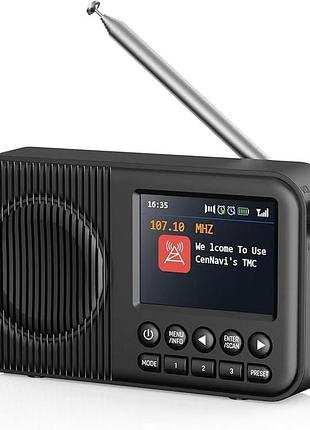 Радио dab radio dr112b-04de кухонное bluetooth радио, цифровое аккумуляторное радио с будильником
