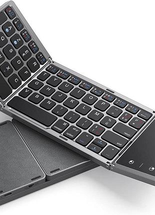 Складная bluetooth-клавиатура seenda azerty перезаряжаемая мини клавиатура с тачпадом