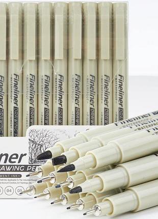 Набір лінерів для малювання та графіки 12 шт fineliner shands
