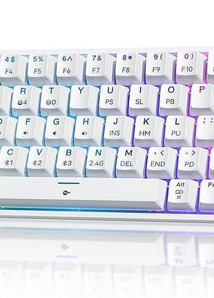 Игровая клавиатура bluetooth/2.4g/type-c tmkb t63 механическая игровая клавиатура с rgb-подсветкой для пк и ноутбука