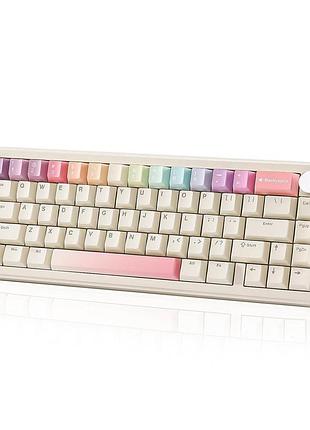 Беспроводная механическая клавиатура yunzii b68 keyboard трехрежимная игровая клавиатура с rgb-подсветкой