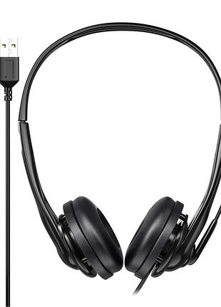Гарнитура для пк newaner san109 компьютерная usb-гарнитура с гибким микрофоном