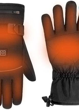 Электрические перчатки с подогревом heated gloves термоперчатки для катания на лыжах с аккумуляторами 4000мач