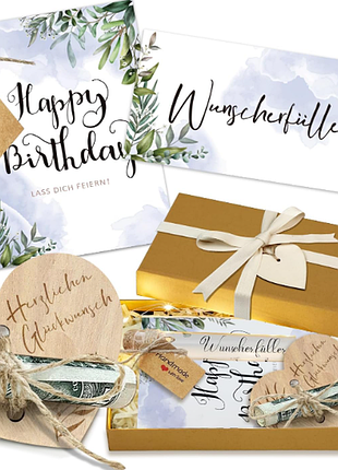 Подарункова коробка wedding gifts for bride groom коробка для подарунка з гірляндою, дерев'яною биркою 18*12 см