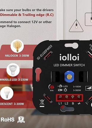 Iolloi led dimmer switch светорегулятор 4
