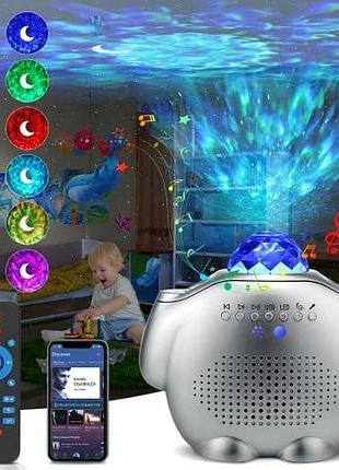 Проєктор зоряне небо 4 в 1 led music starry projector з пультом дистанційного керування