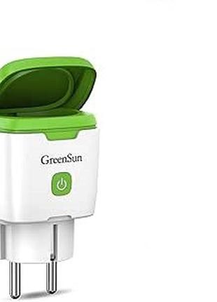 Умная wifi-розетка greensun smart socket wy13802 смарт-розетка с защитной крышкой, розетка с таймером