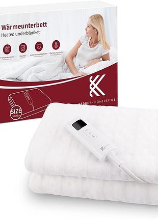 Электрическое пододеяло с автоматическим отключением 150х80 см redkey heated underbed грелка под матрас с 7 уровнями температуры