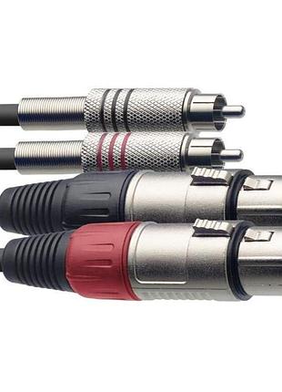 6 шт. аудиокабель 50 см xlr-rca audio cable set набор сдвоенных межблочных аудиокабелей для коммутации звукового оборудования