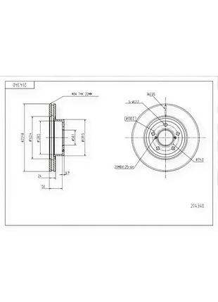 Диск тормозной subaru legacy, impreza (1989-) передний (d260x24mm) hart
