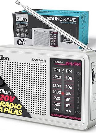 Радіо на батарейках zilon soundwave japan series 25 портативний транзисторний радіоприймач