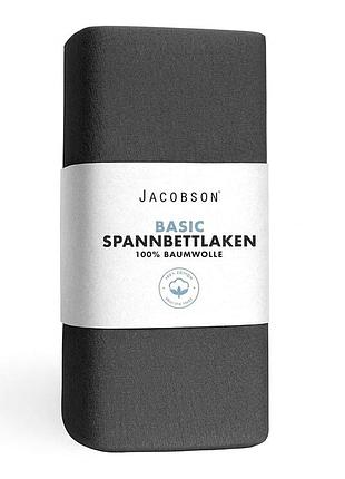 Наматрацник на гумці 180x200 200x200 см jacobson basic spannbettlaken високоякісний бавовняний наматрацник для ліжка