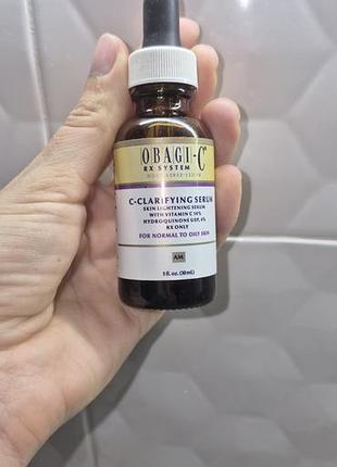 Осветляющая сыворотка для лица obagi-c rx clarifying serum