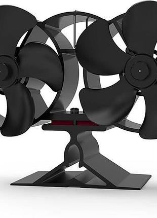 Двойной вентилятор для дровяной печи heat powered stove fan каминный вентилятор с термометром