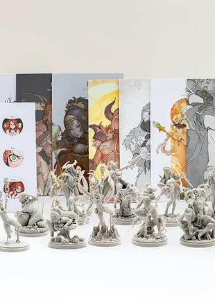 12 шт. набор миниатюр pinups of death iv фигурки с самостоятельным раскрашиванием для настольной игры kingdom death monster