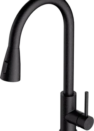 Смеситель для кухни alveus primrose 1148264 carbon однорычажный черный матовый смеситель с выдвижным изливом