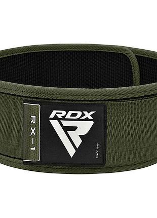 Пояс силових тренувань 63-67 см rdx cintura palestra спортивний пояс для важкої атлетики з міцного нейлону