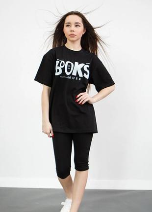 Футболка+велосипедки, костюм для девочки 164