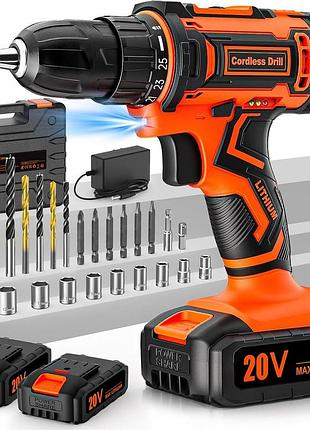 Дриль 1600 об./хв 20 в 2000 ма·год cordless drill 20vdz акумуляторний електричний дриль
