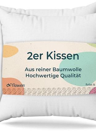 2 шт. комплект подушок 60*60 см flowen pillow гіпоалергенні подушки для сну
