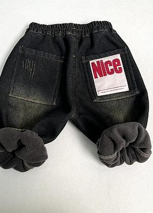 Джинсы для мальчика nice утепленные 10630, размер 80