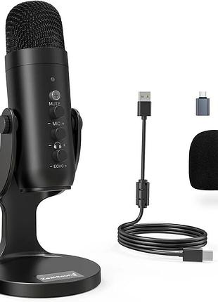 Конденсаторний usb-мікрофон zealsound professional studio microphone k66 студійний настільний мікрофон