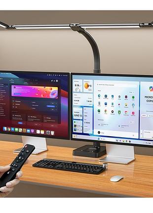 Настільна лампа 3200k-6500k 24 вт tantu desk lamp світлодіодна настільна лампа для робочого столу з пультом керування