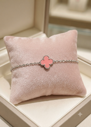 Нежный браслет в стиле van cleef с клевером / медицинская сталь