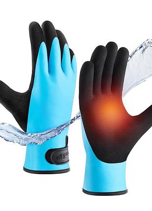 Зимові водонепроникні робочі рукавички cooljob waterproof winter gloves утеплені рукавички для саду, розмір xl