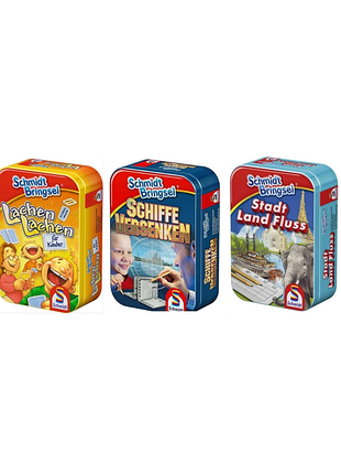 3 шт. карткові ігри schmidt bringsel захоплива гра для подорожей німецькою мовою