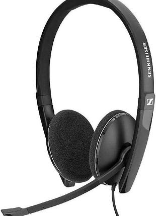 Проводная двусторонняя гарнитура sennheiser pc 3.2 3 pole 508376 3,5 мм наушники с микрофоном для работы