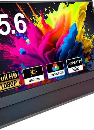Портативный монитор 15.6 дюймов portable monitor b156j внешний full hd монитор для ноутбука и пк