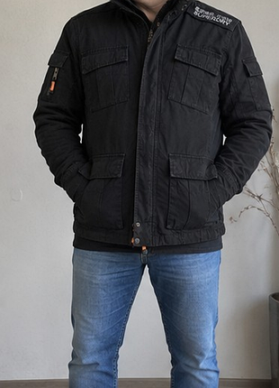 Мужская куртка superdry cargo jacket черная m / 46