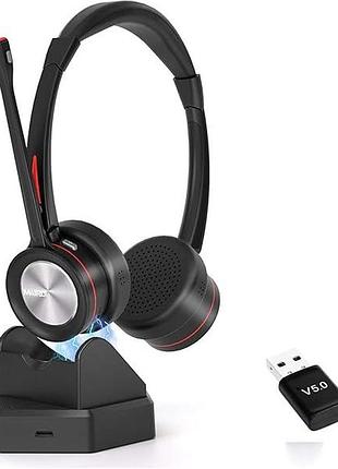 Бездротова гарнітура mairdi wireless communication headset m890btd bluetooth-навушники для пк з мікрофоном
