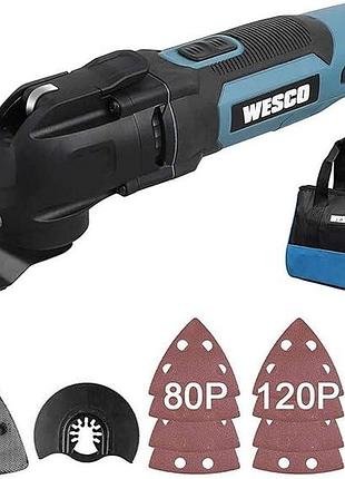 Инструмент с осциллятором wesco ws5123k.1 300w реноватор, многофункциональный осцилятор 300 вт