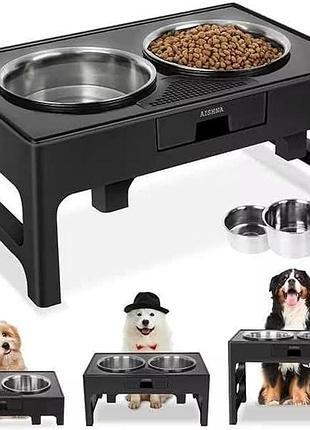 Підняті миски для собак aishna dog bowls stand миски для води та їжі на підставці для тварин