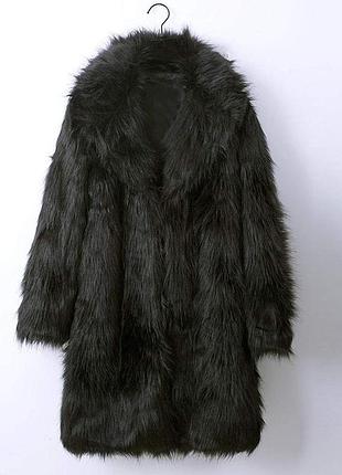 Еко шубка чорна fur coat
