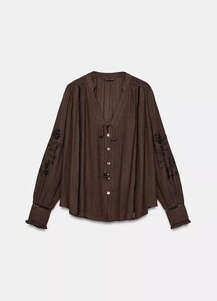 Блузка блуза сорочка рубашка вишита вишиванка zara зара