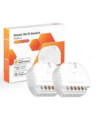 2 шт. розумний мінівимикач світла refoss smart wi-fi switch mss810 1 gang/2 pack wifi вимикач для освітлення