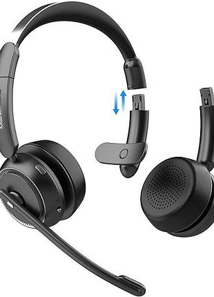 Бездротова bluetooth гарнітура з мікрофоном single&dual wireless headset m109 час роботи 45 годин