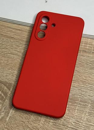 Силиконовый чехол на samsung galaxy a26, красный противоударный с защитой камеры и микрофиброй