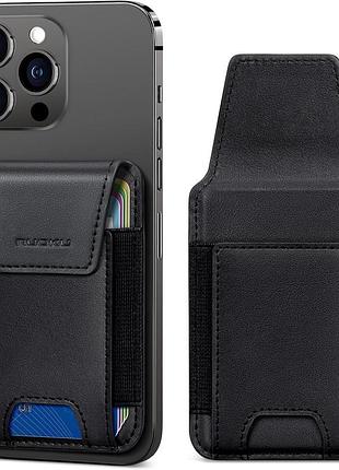 Качественный кожаный картхолдер nuoku магнитный кошелек для телефона с magsafe, вмещает до 6 кредитных карт