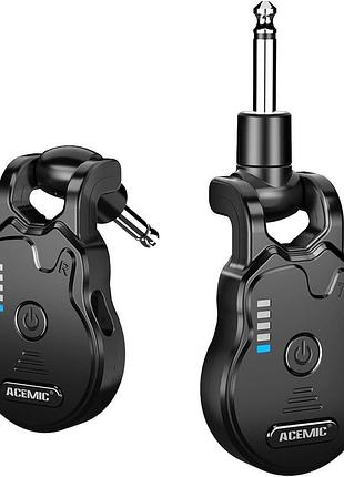 Беспроводная гитарная система acemic g1 перезаряжаемый 4-канальный аудиопередатчик и приемник для гитары