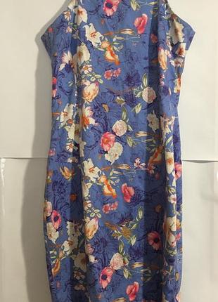 Сукня zara з квітковим принтом halter neck / англійська пройма з котону