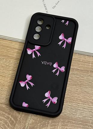 Силіконовий чохол на samsung galaxy a17, чорний протиударний з захистом камери bow design