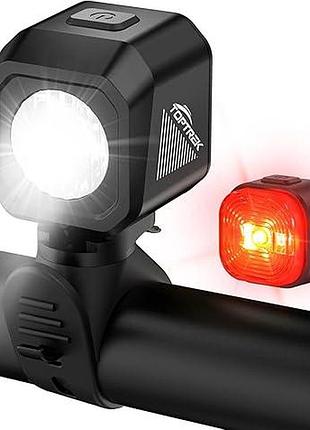 Велофонарь toptrek 1061+t39 водонепроницаемый передний и задний свет с освещением до 200м