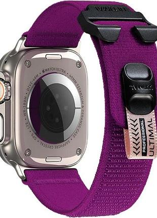 Эластичный нейлоновый ремешок для apple watch 42/44/45/49 мм ultimal elastic watch band ремешок с застежкой-липучкой