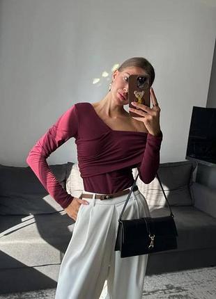 Трикотажное боди - лонг🍁♥️🤎 4