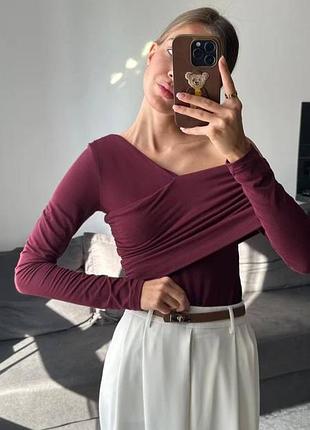 Трикотажное боди - лонг🍁♥️🤎 5